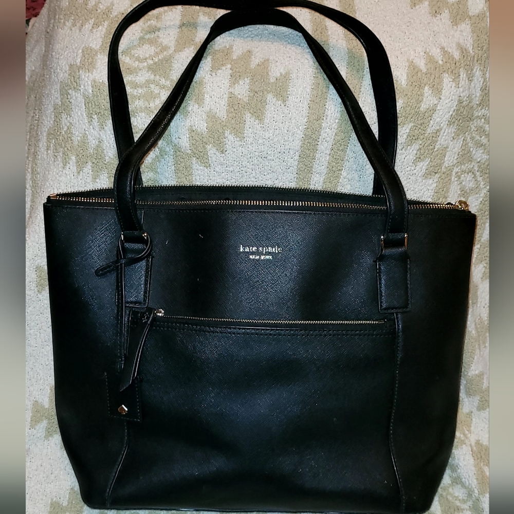 Kate Spade Black Tote Bag with Structured Design